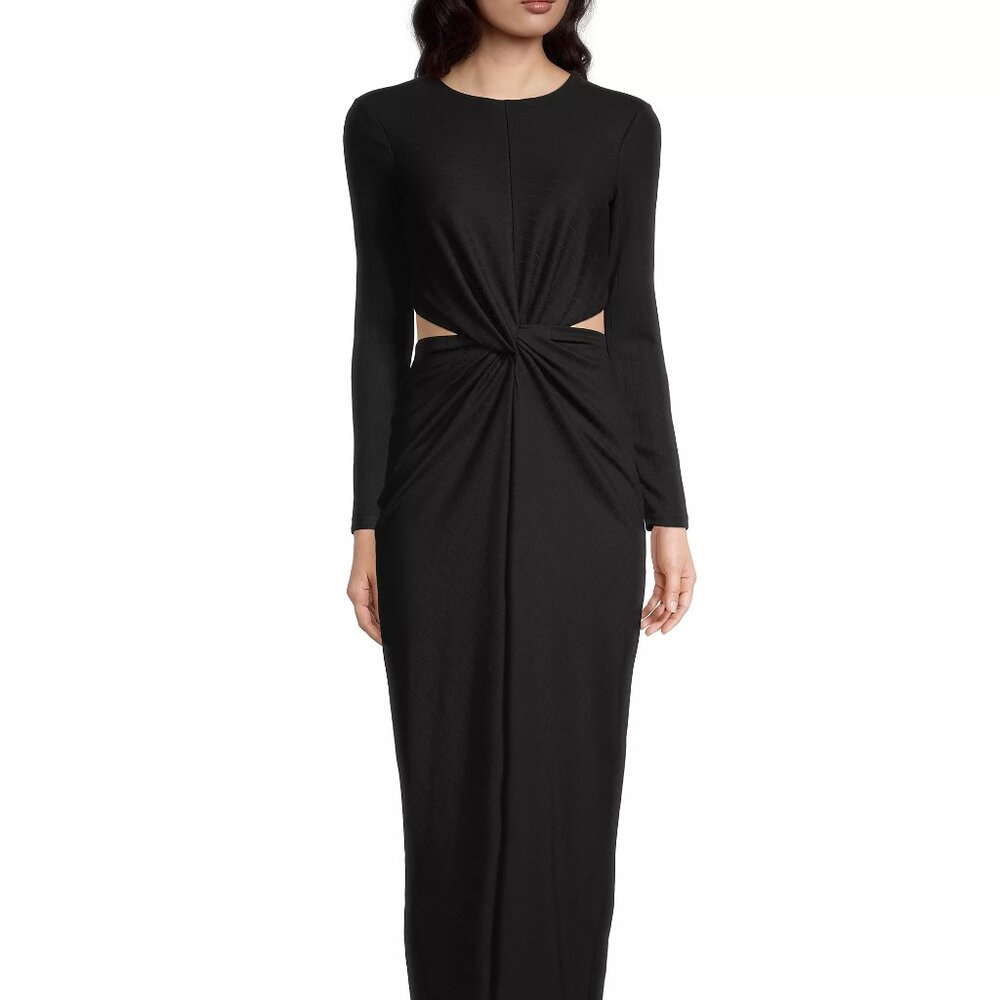 Significant Other Odelia Twisted Cut-Out Ribbed Maxi Dress